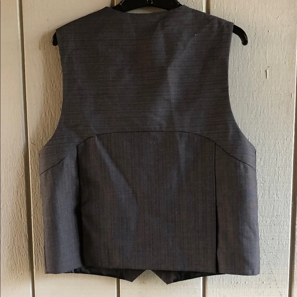 Men's Charcoal Pinstripe Dress Vest - Classic Formal Waistcoat